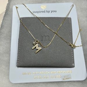 Sterling silver initial “M” necklace